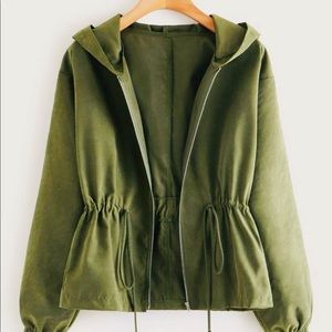SHEIN Zip Up Drawstring Hooded Jacket